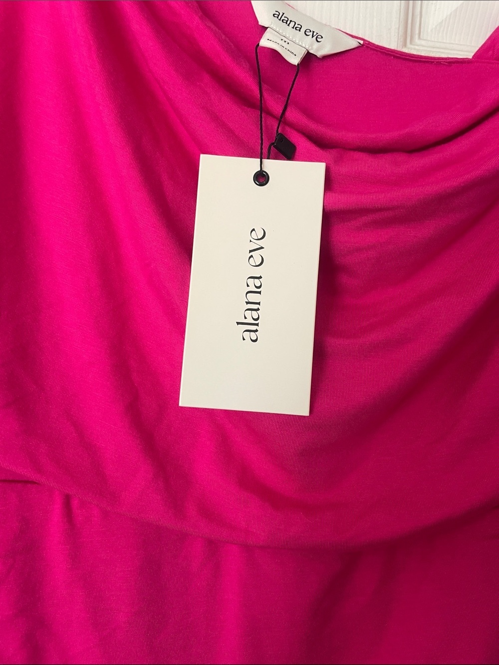 One-Shoulder Fuchsia Ruched Mini Dress - Picture 2 of 9